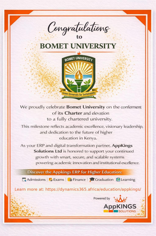 Congratulations Bomet University